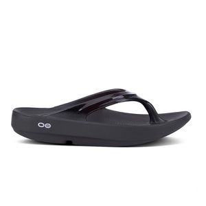 OOFOS Oolala women's black flip-flop sandals unisex women’s 10 men’s 7